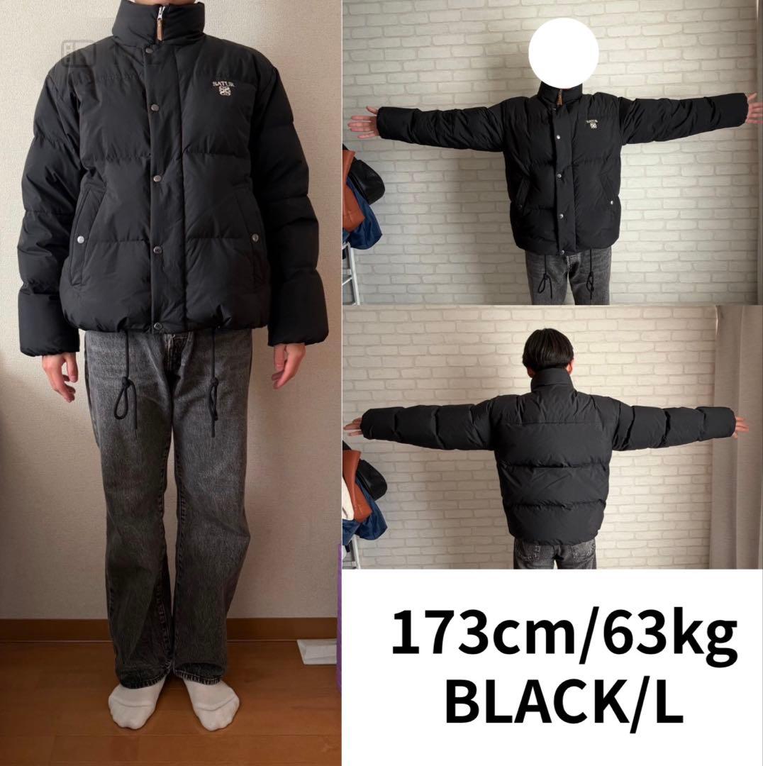 24時間限定値下げ 【未使用品】SATUR ブラック ダウンジャケット Lサイズ