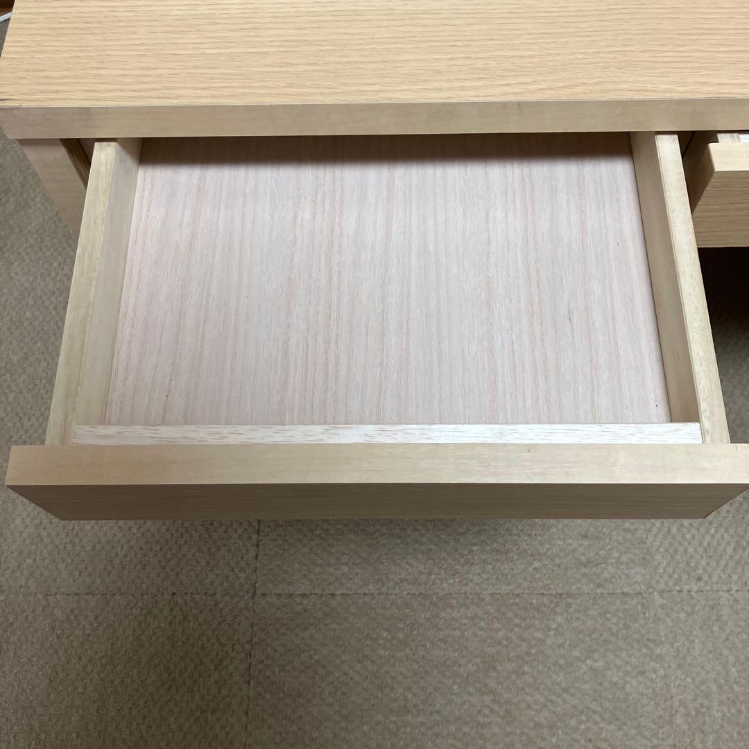 【専用】木製シンプルデスク 2引き出し付き+テキスト