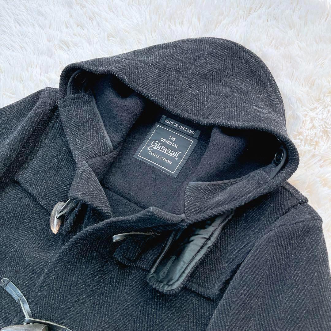 美品✨グローバーオール キングストン ヘリンボーン ダッフルコート トグル 黒