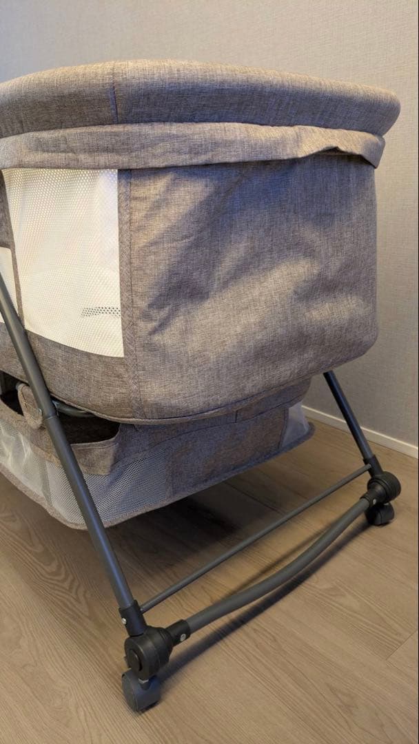 【即日発送可】簡易ベビーベッド 移動式 折りたたみ 蚊帳 荷物入れ 収納バッグ