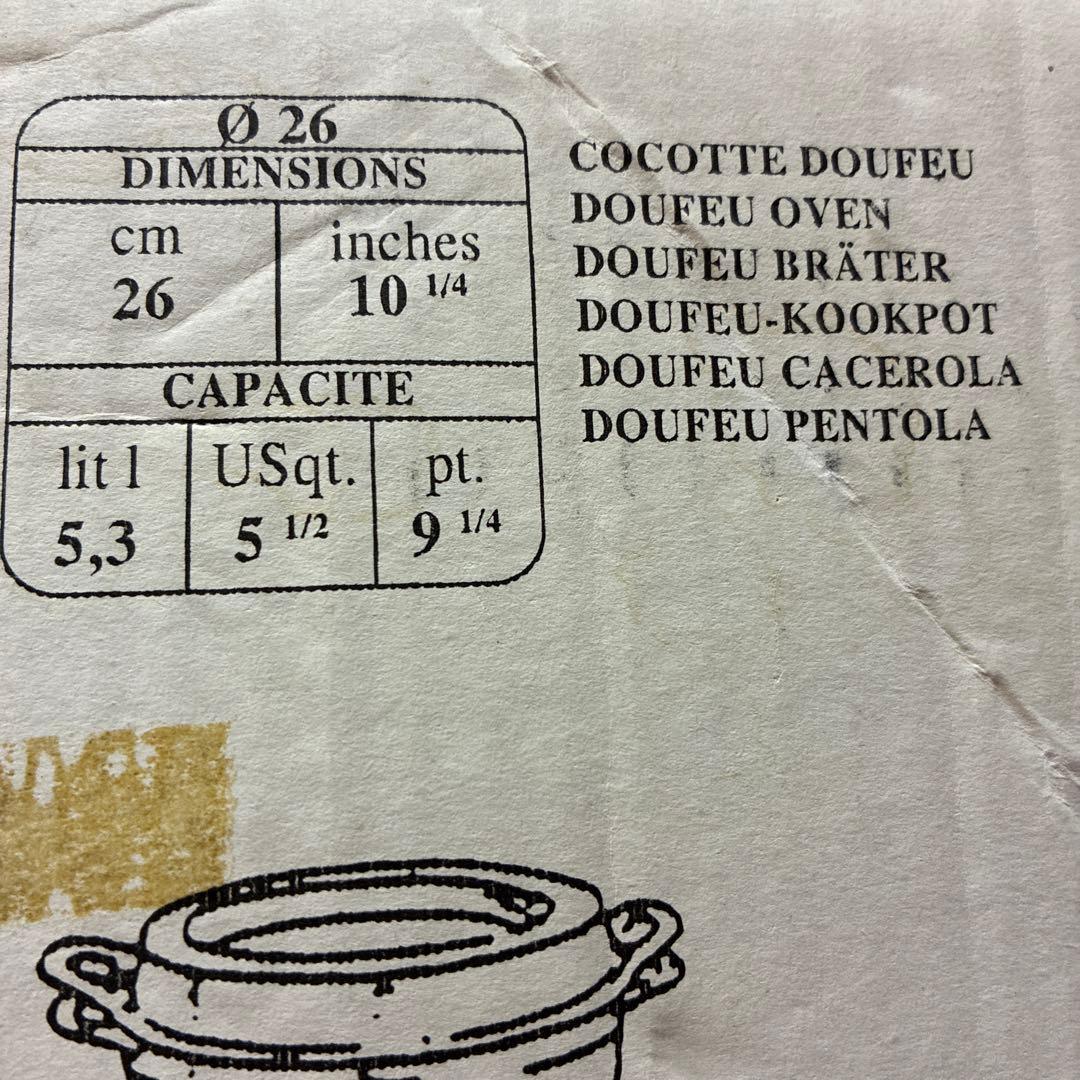 【希少】LE CREUSET COUSANCES DOUFEU　レッド　26