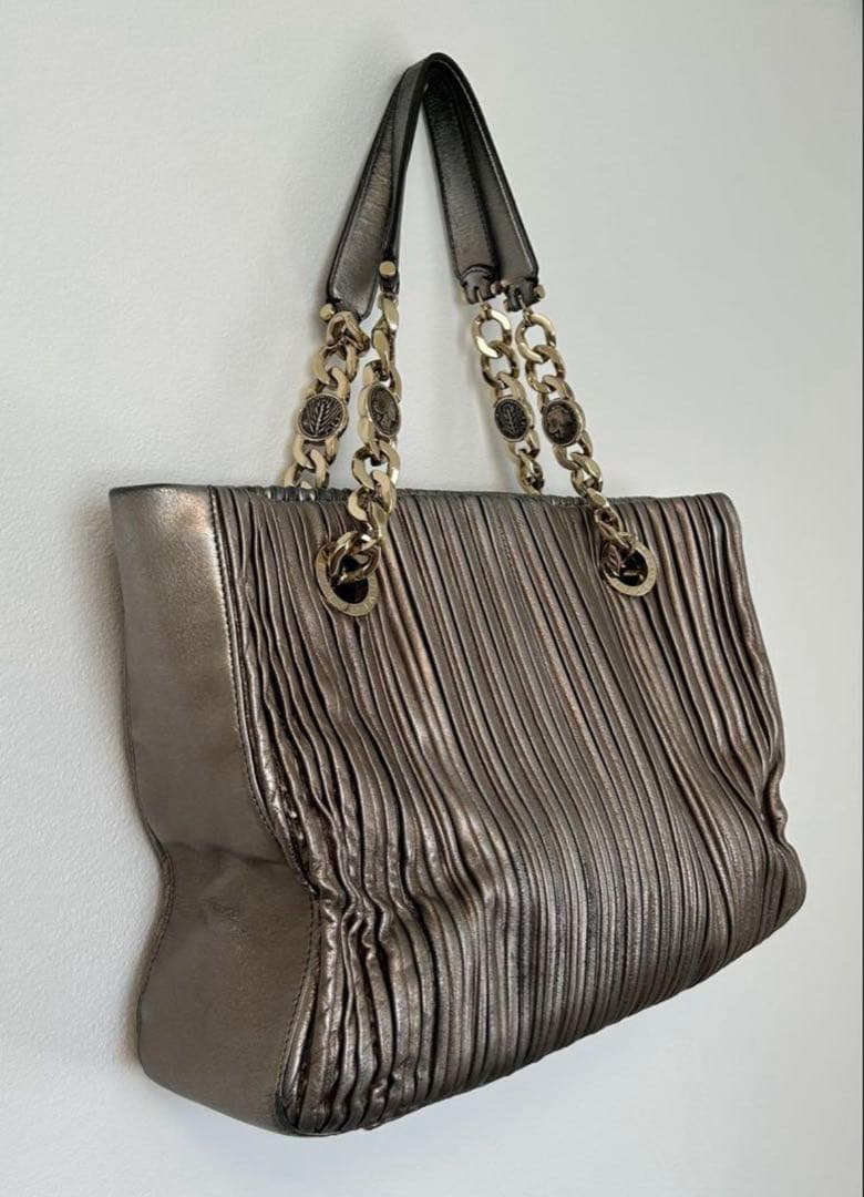 BVLGARI ブルガリ モネーテ　ハンドバッグ　チェーントート　ナッパプリセ