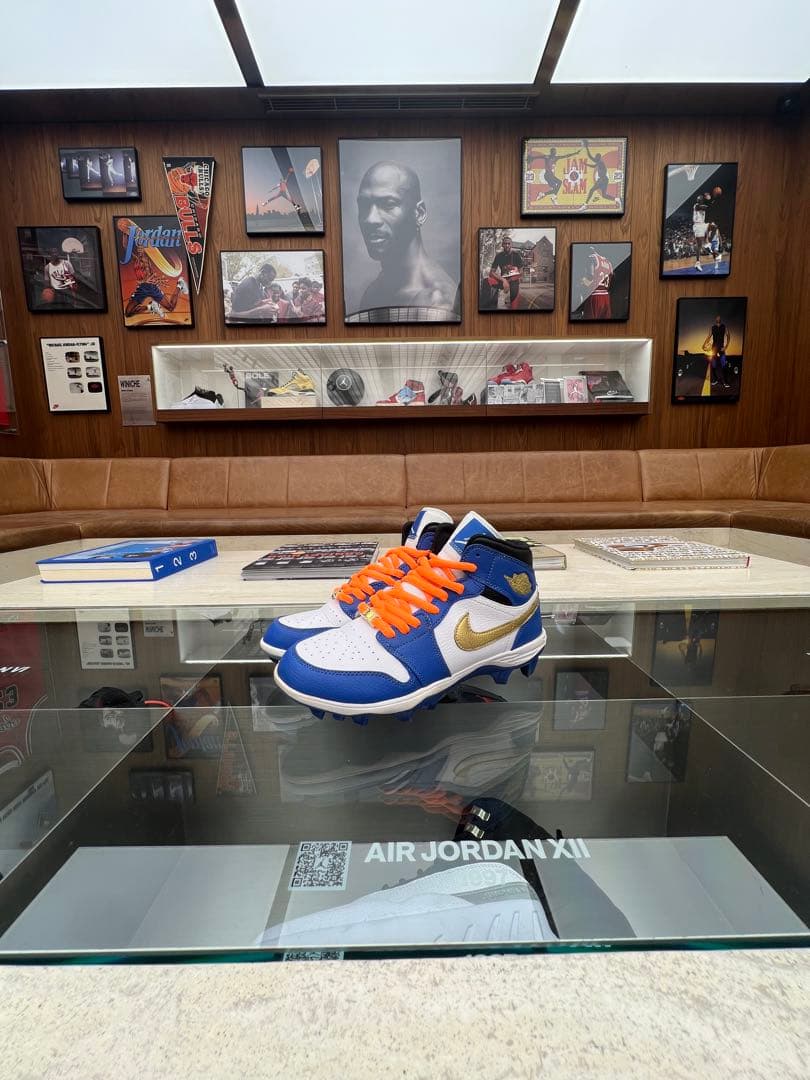 一点物 Air Jordan1 \"Blue/Gold Swoosh\"野球スパイク