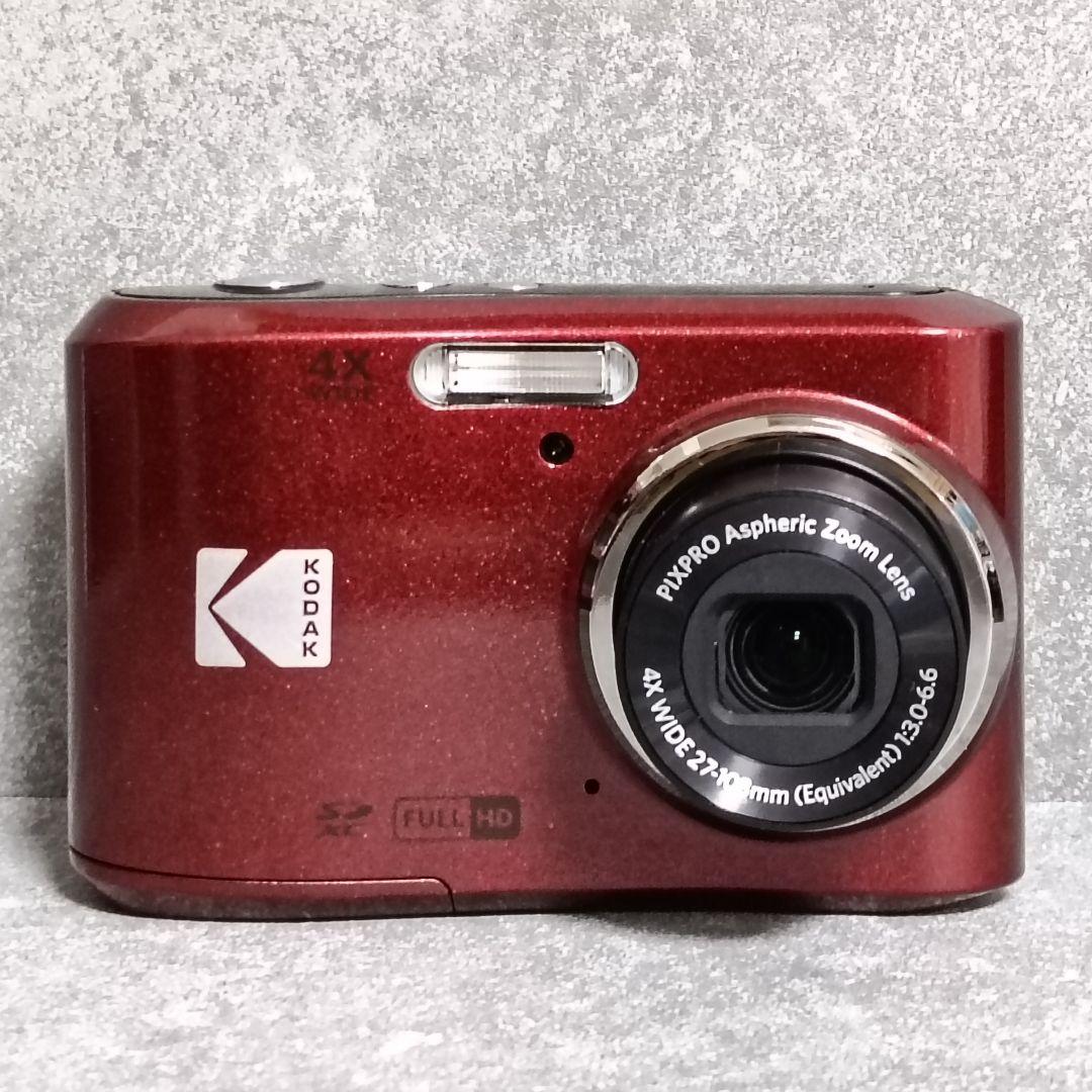 単3電池で使える KODAK PIXPRO FZ45 レッド コンパクトデジカメ