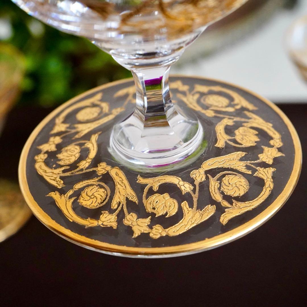 24金彩美品オールド サンルイ★リマ★シャーベットグラス クープ★セット★極希少