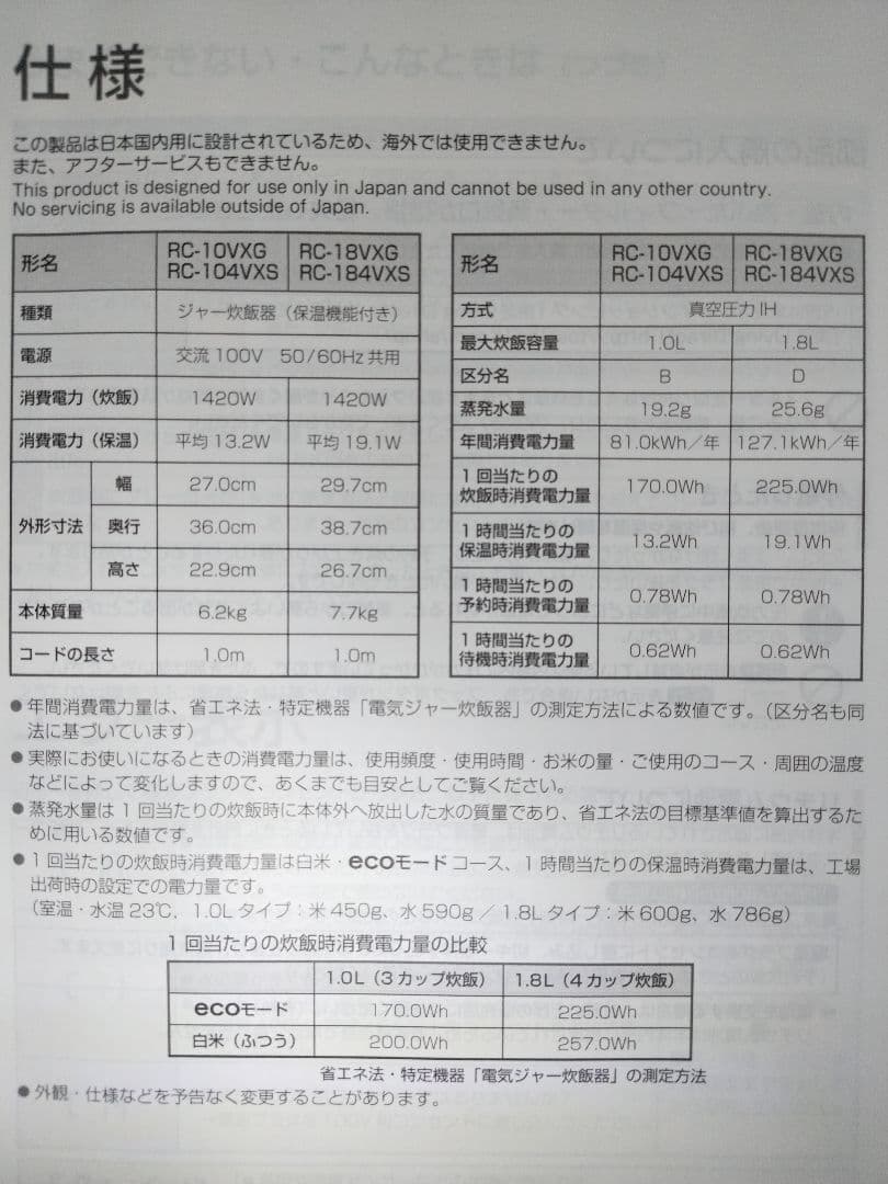 東芝　真空圧力IH炊飯器(保温釜)　5.5合