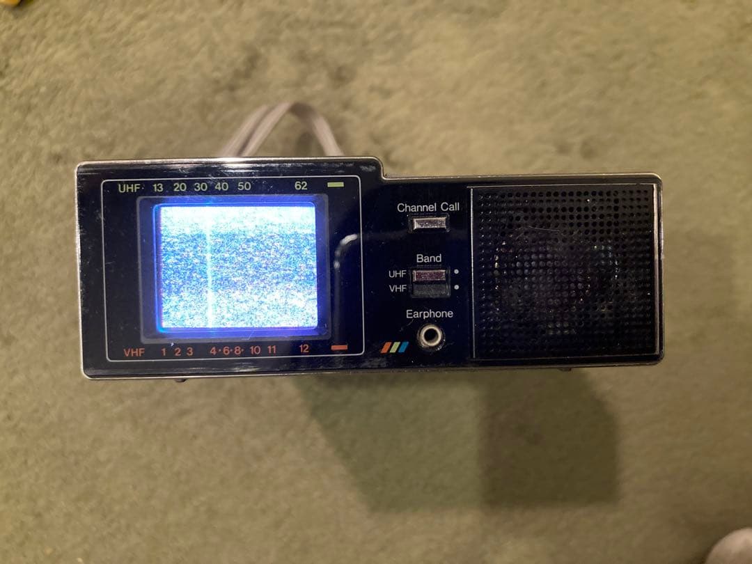 動作確認済み 映像確認済み ポータブルマイクロテレビ1984年製