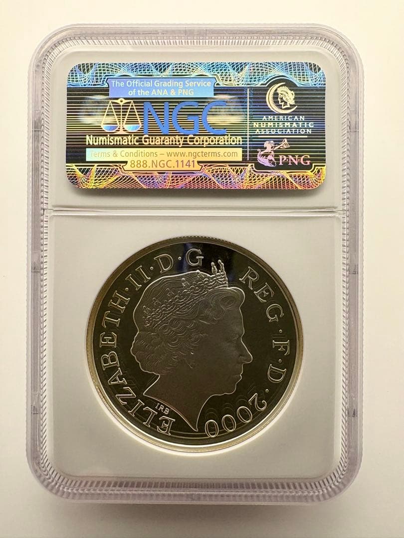 2000 クイーンマザー 生誕100年 5ポンド 銀貨 NGC PF69 UC