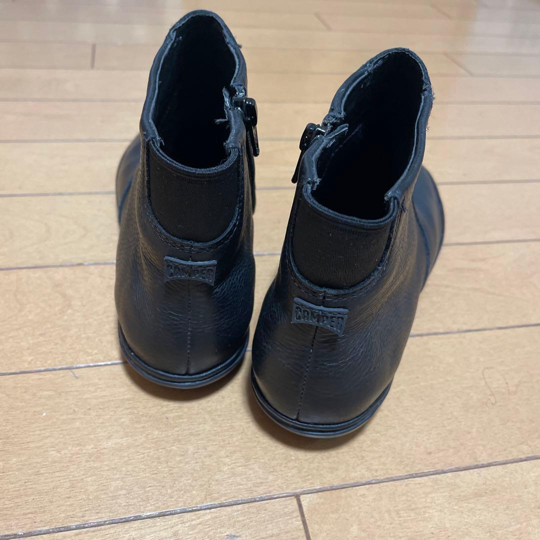 カンペール ブラック ジッパーブーツ38