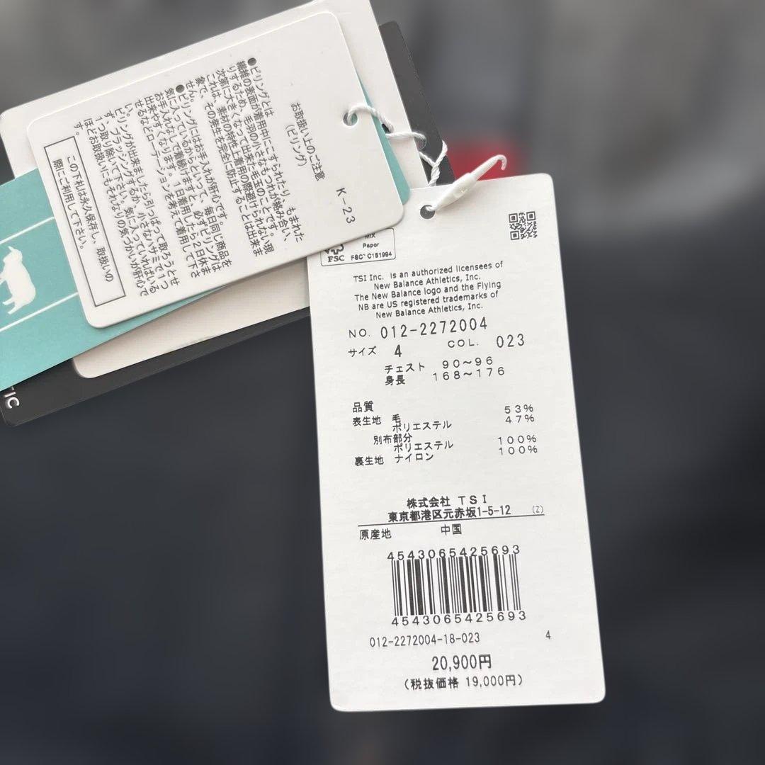 未使用タグ付 ニューバランス ゴルフ 保温 フルジップ ニットブルゾン 4