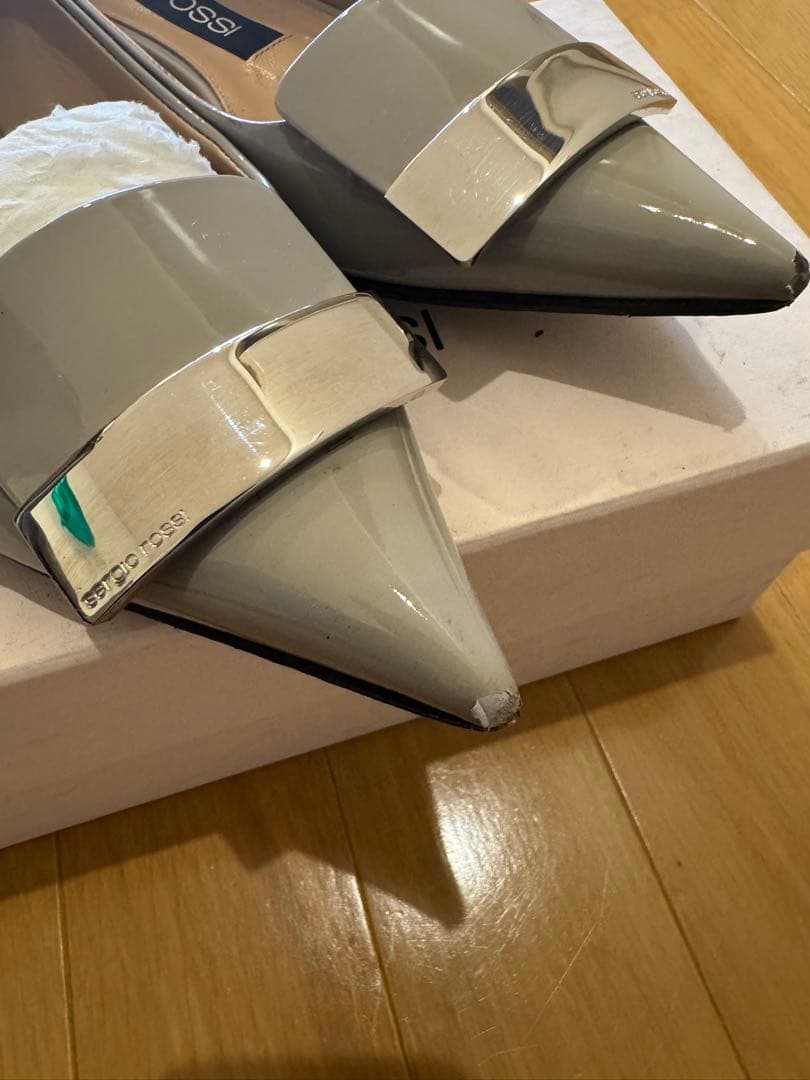 sergio rossi SR1 グレー フラットシューズ