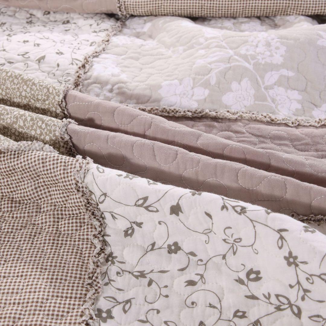 キルトベッドカバー3点セット綿マルチカバー キルティング 2745