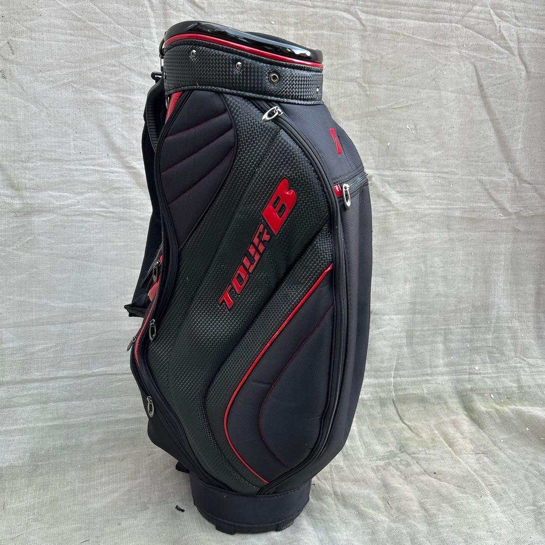 ブリジストン ツアーＢ キャディーバッグ ゴルフバッグ 黒 赤