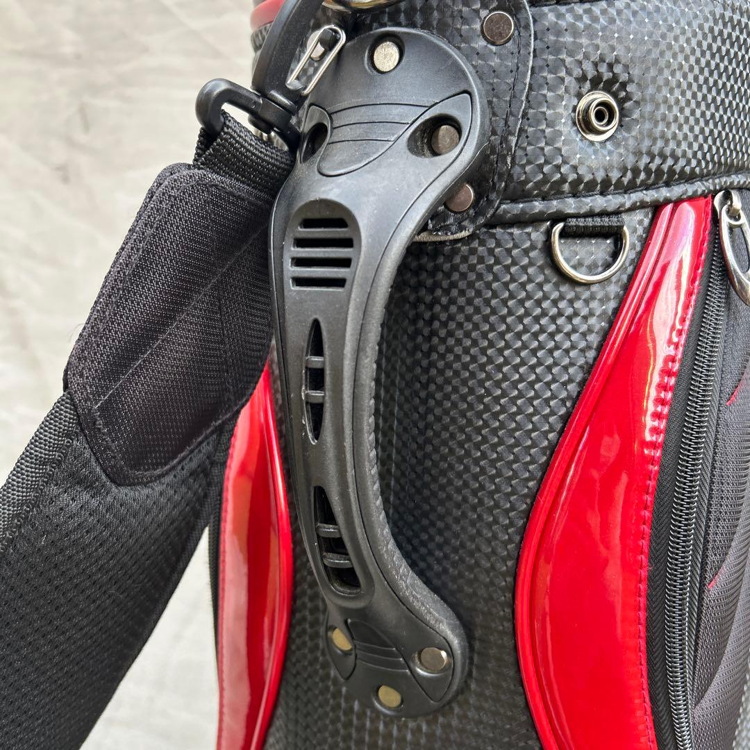 ブリジストン ツアーＢ キャディーバッグ ゴルフバッグ 黒 赤