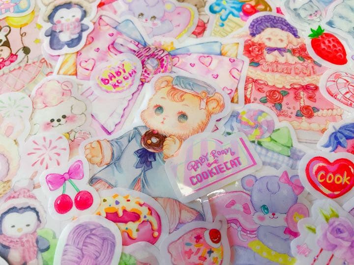 可愛いい❤️❤️フレークシール( ⸝⸝•ᴗ•⸝⸝ )ゆめかわセット♡♡