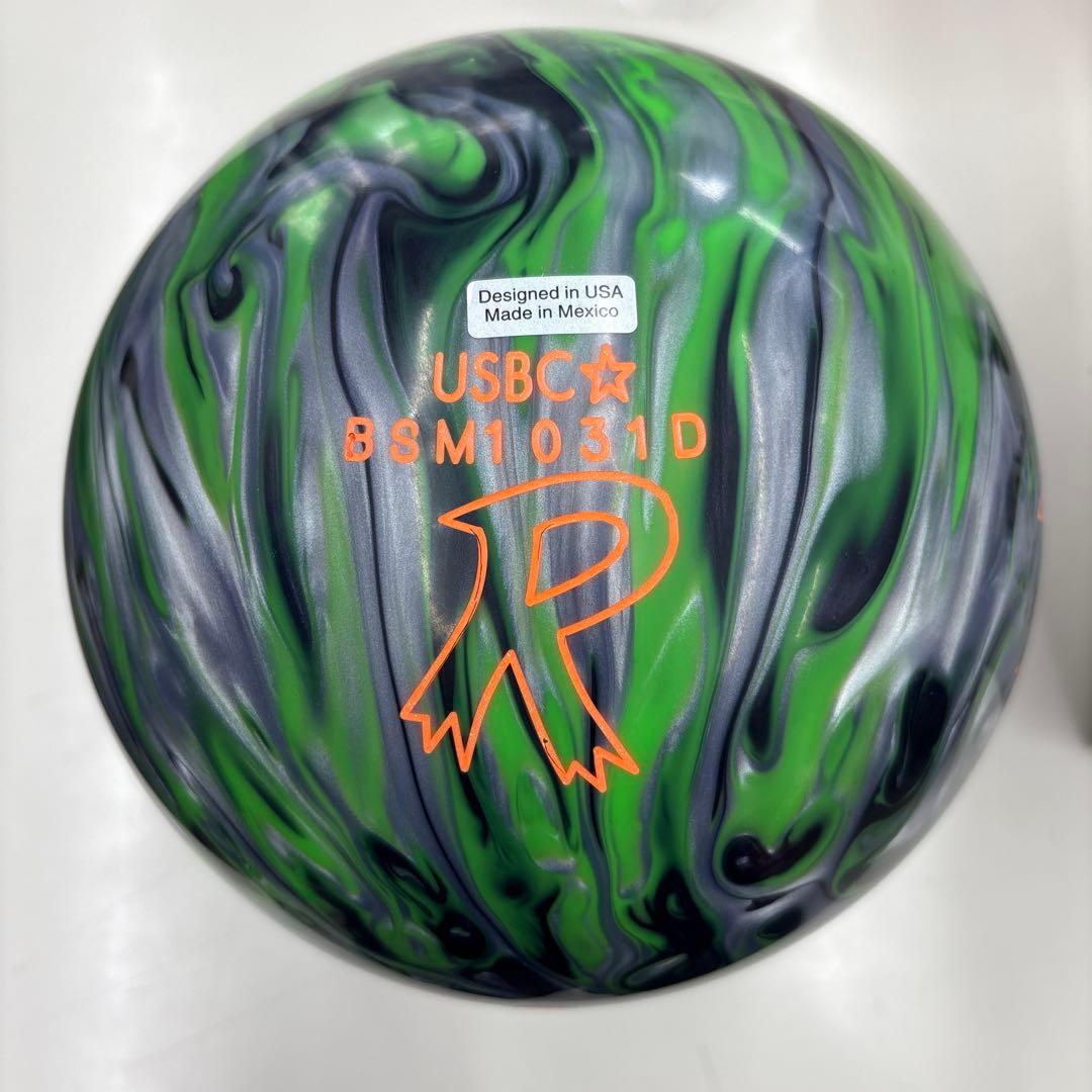 ZIG ZAG ボウリングボール 15LB ブラック/シルバー/ライム