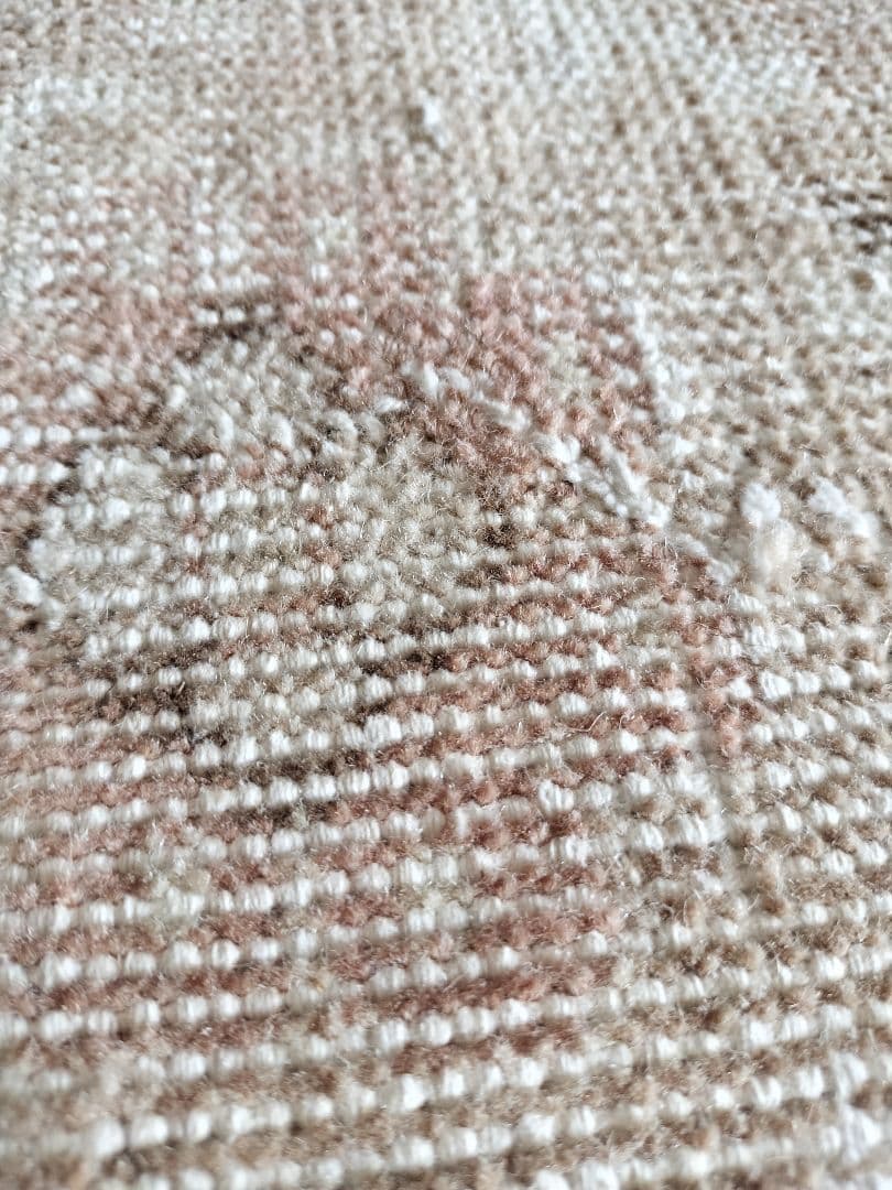 【ココ】大きめ/ピーチピンクとベージュのニュートラルラグNo.721