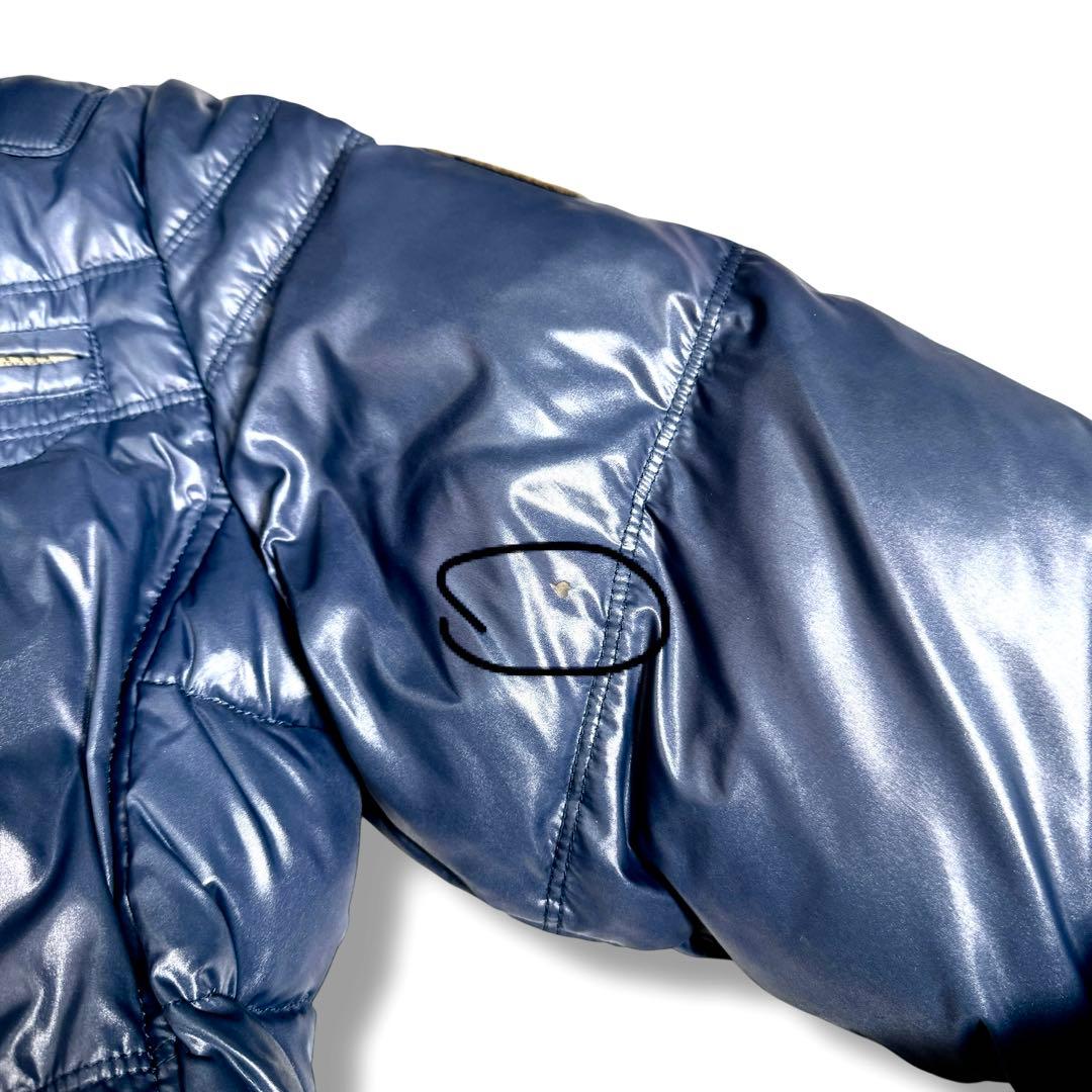 DIESEL ライダースジャケット 2way フード収納 蛇腹 ダウンジャケット