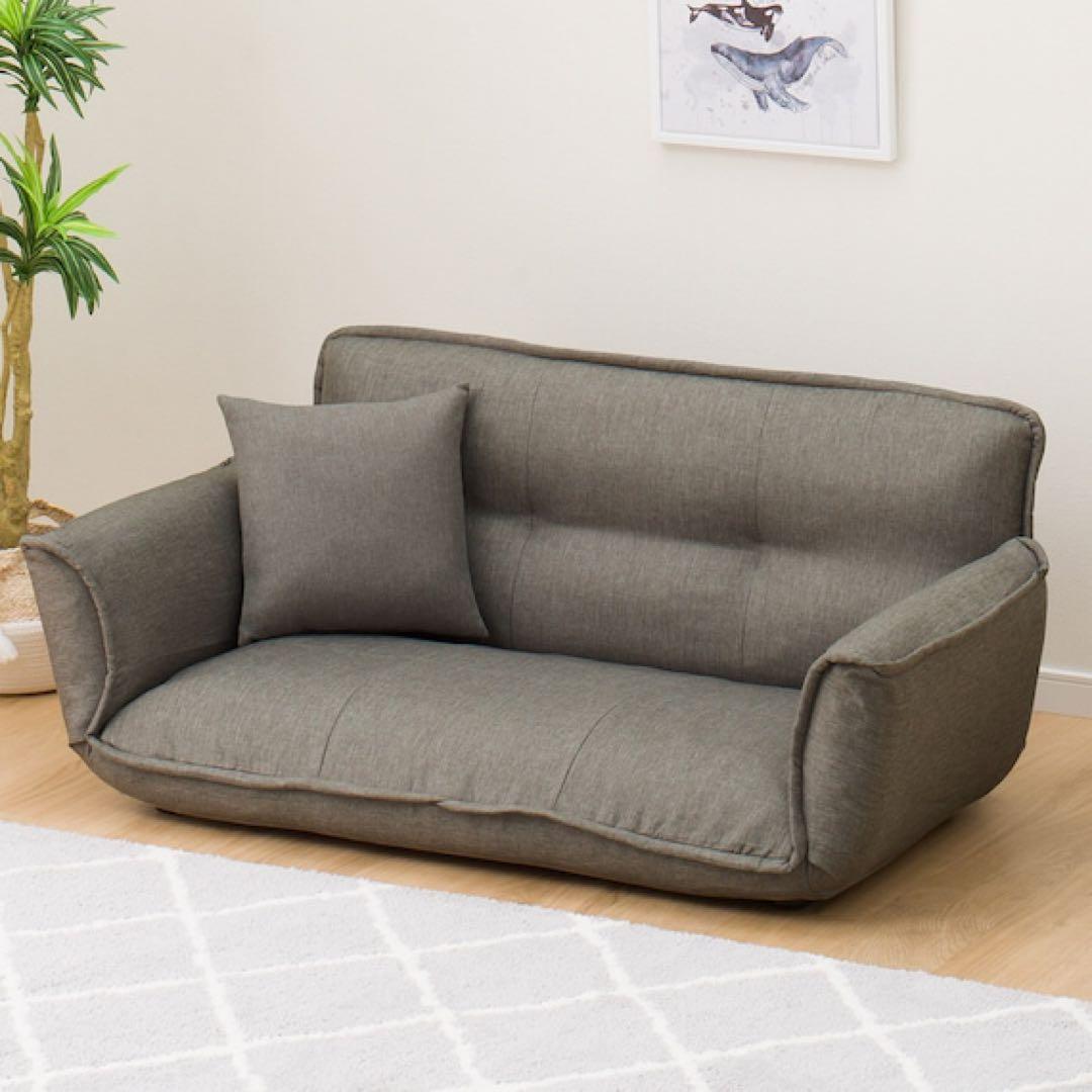 ニトリ 2人掛けコンパクトカウチソファー 布張りタイプ グレー