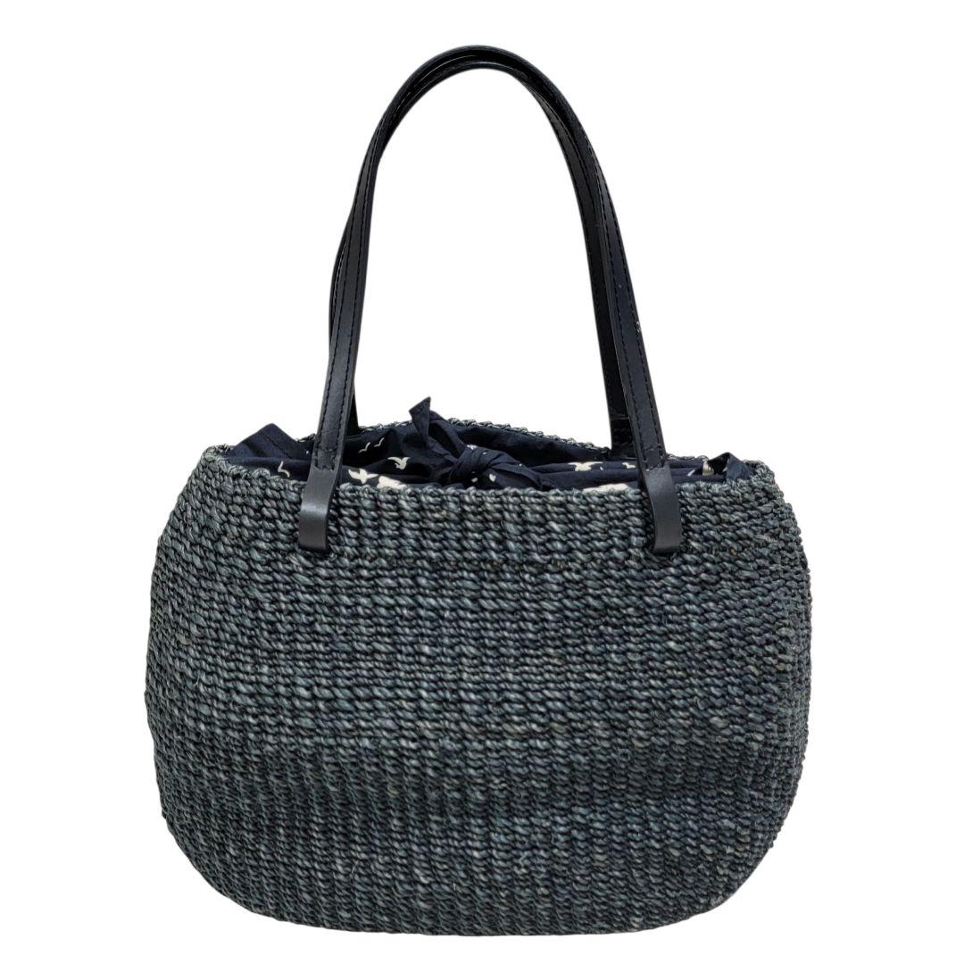 大人気 アニエスベー agnes b. ラフィア かごバッグ レザーハンドル