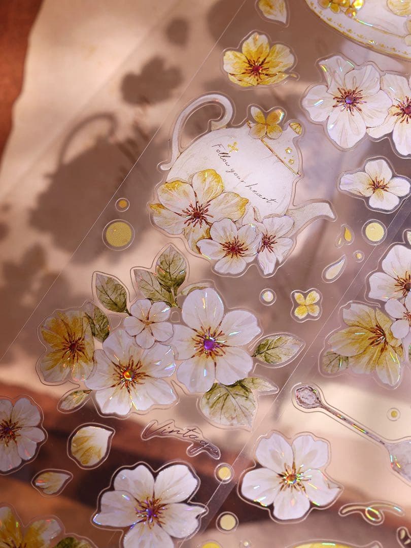 小白家文創《盏中花》海外マスキングテープ マステ 【2761】