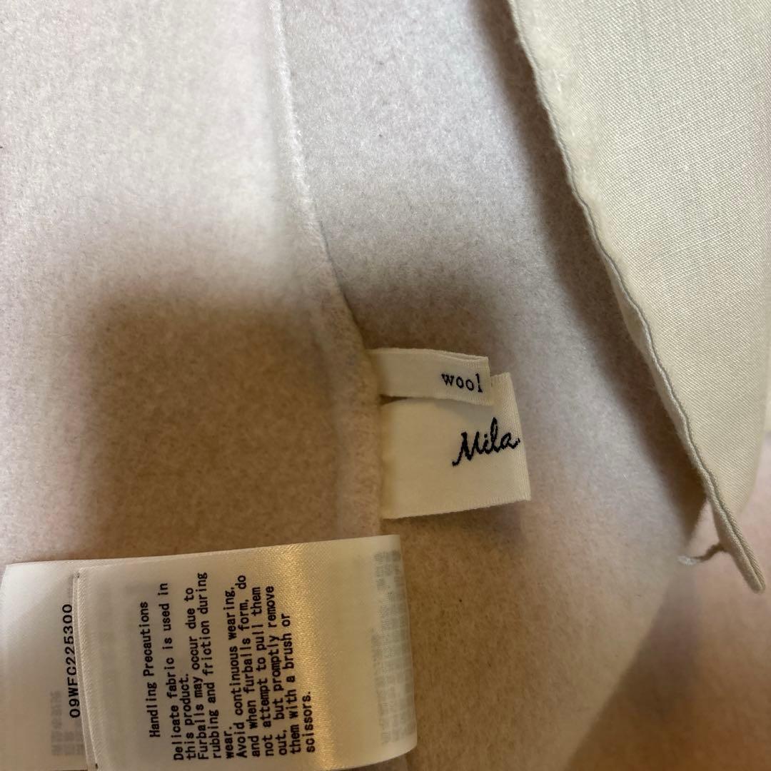 美品＊ミラオーウェン　接結ハーフ丈　ピーコート　ピンク　ゆったり　オーバーサイズ