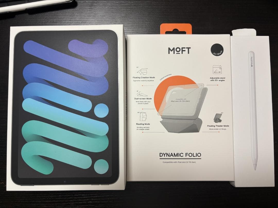 ipad mini 7＋ApplePencil+MOFTケース