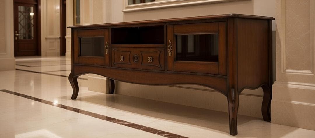 イタリア テレビボード テレビ台 幅150cm クラシック ネコ脚 15-507