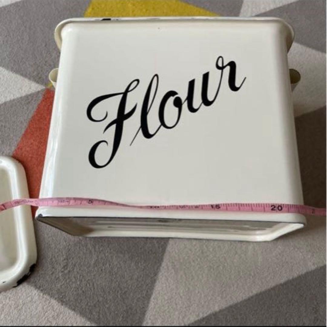 倉敷意匠 ホーロー缶 アンティーク フラワー缶 FLOUR缶