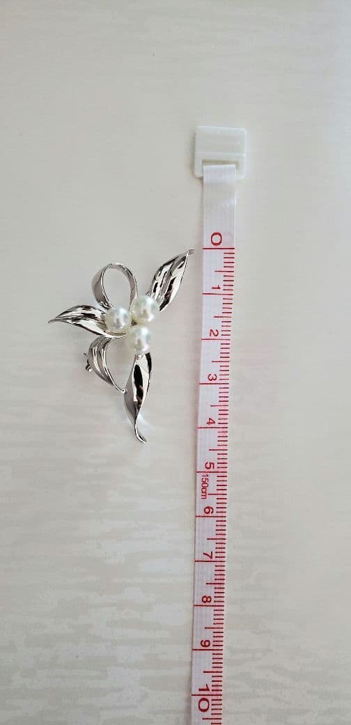 MIKIMOTO ミキモト　真珠 パール ブローチ 3珠