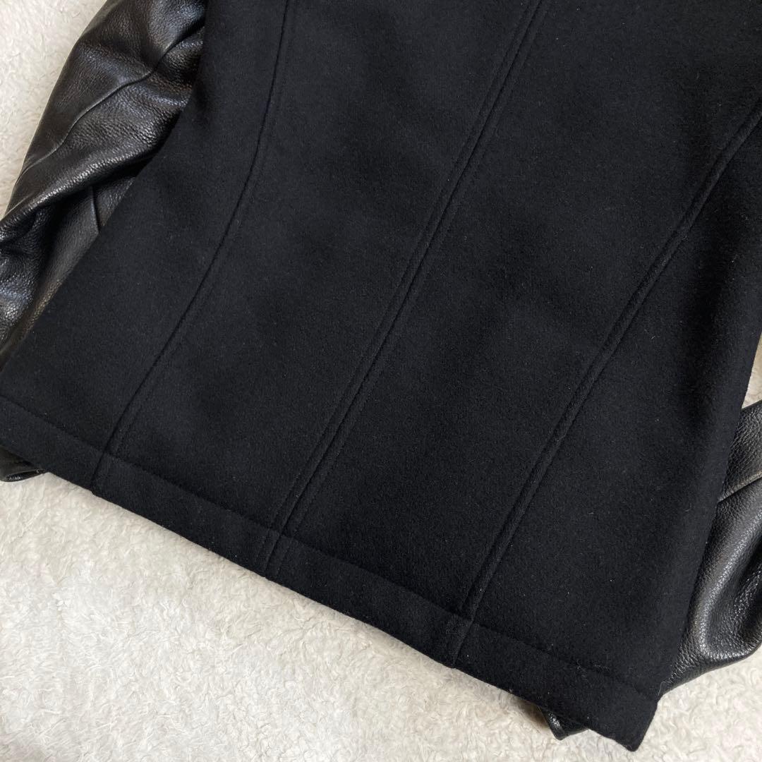 【美品】DELAY by Win&Sons　スタジャン　鹿革　キルティング　黒