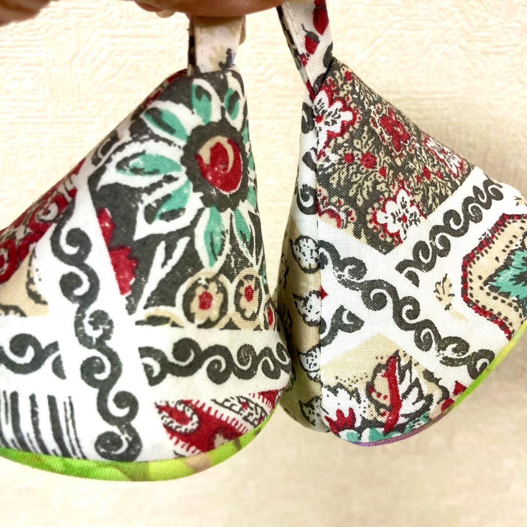 三角鍋つかみ ソレイアード 鍋つかみ ハンドメイド 1101