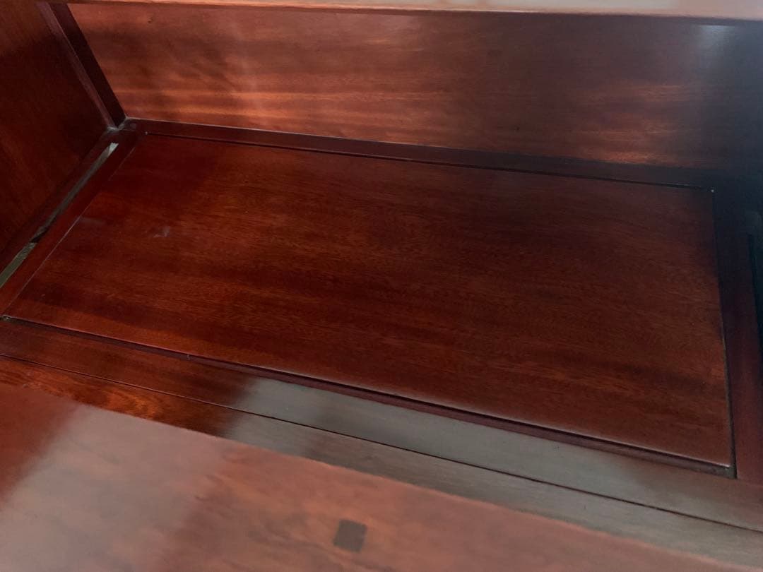 花梨材　ラインティングビュー　デスク　猫脚
