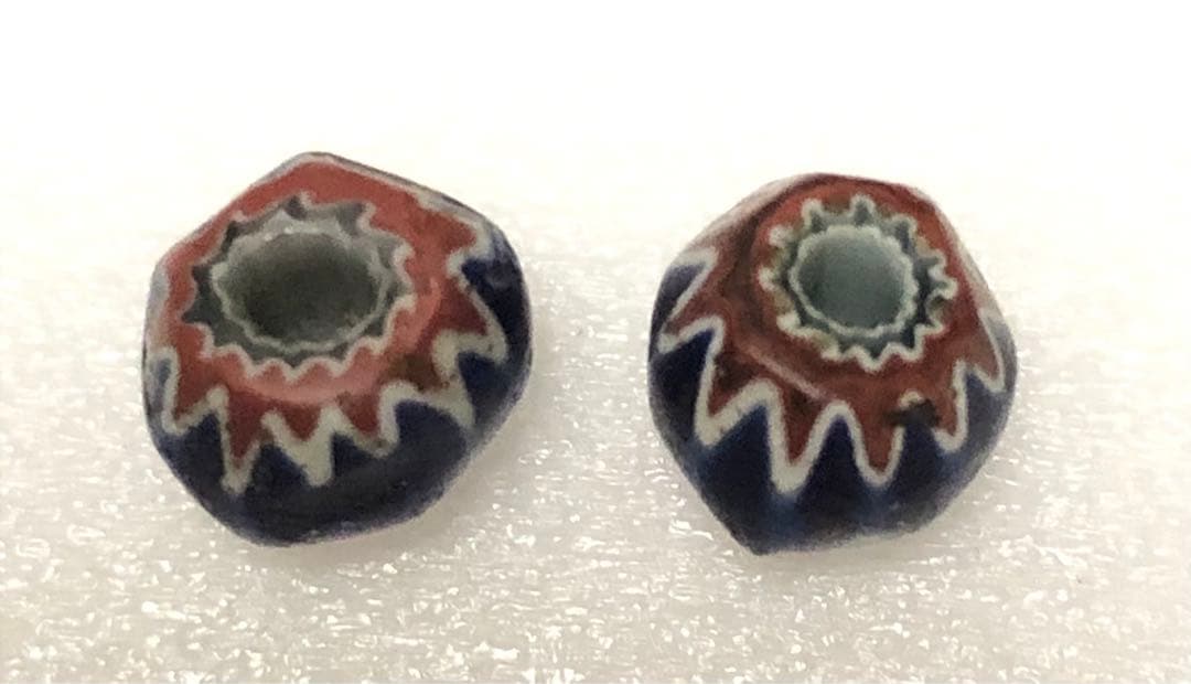 とんぼ玉　シェブロン　7層　ヴェネチア