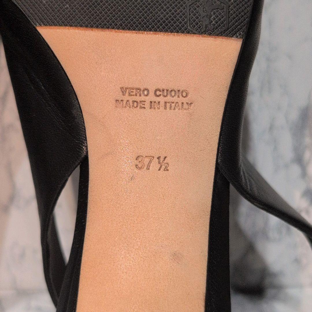 美品✨️ブレンタ レザー ミュール スリングバック ポインテッド パンプス 本革