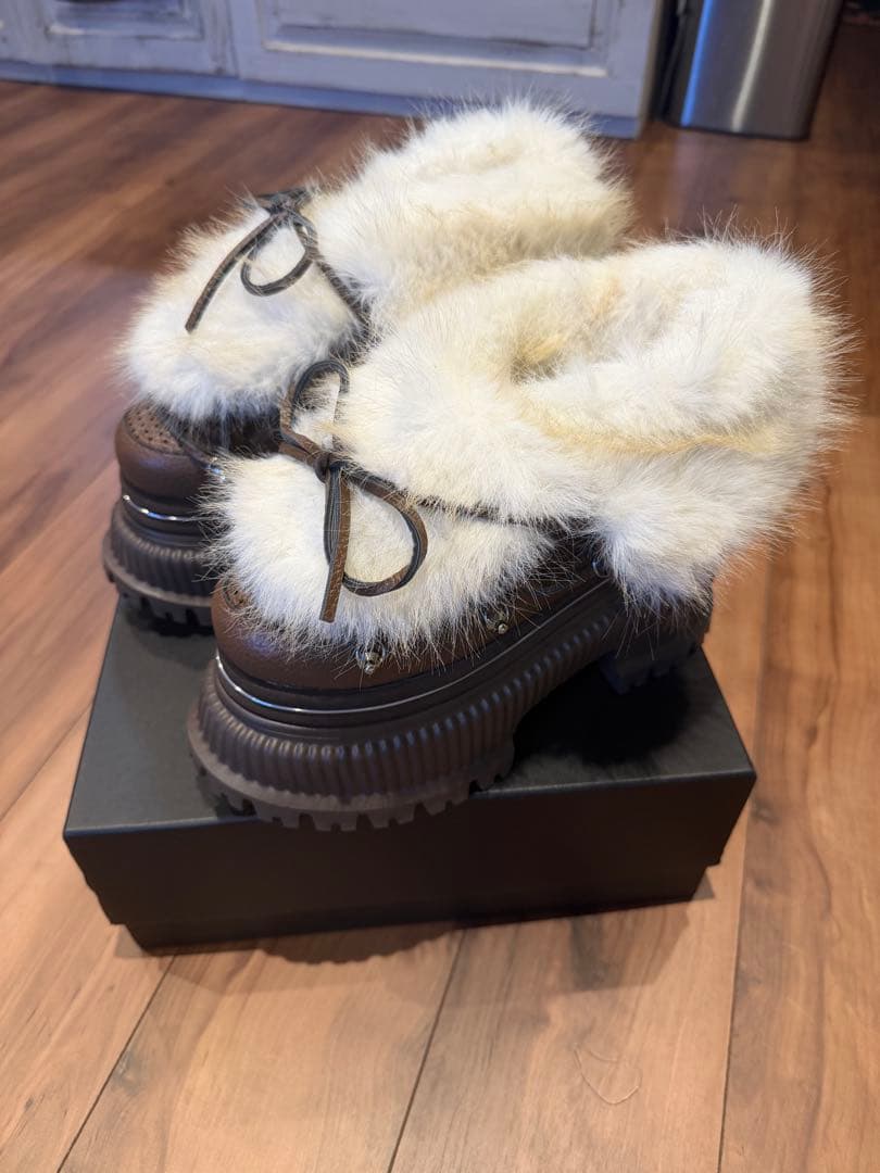 yelloLizi Platform Short Boots ブラウン