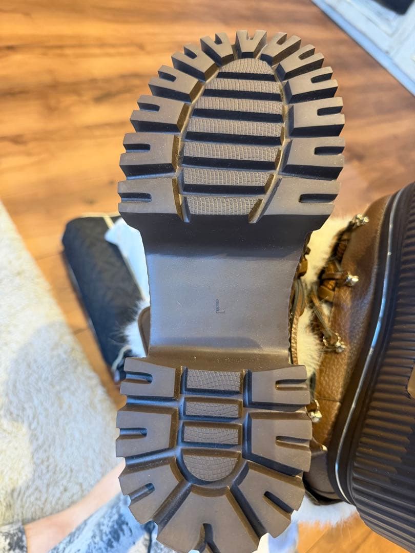 yelloLizi Platform Short Boots ブラウン