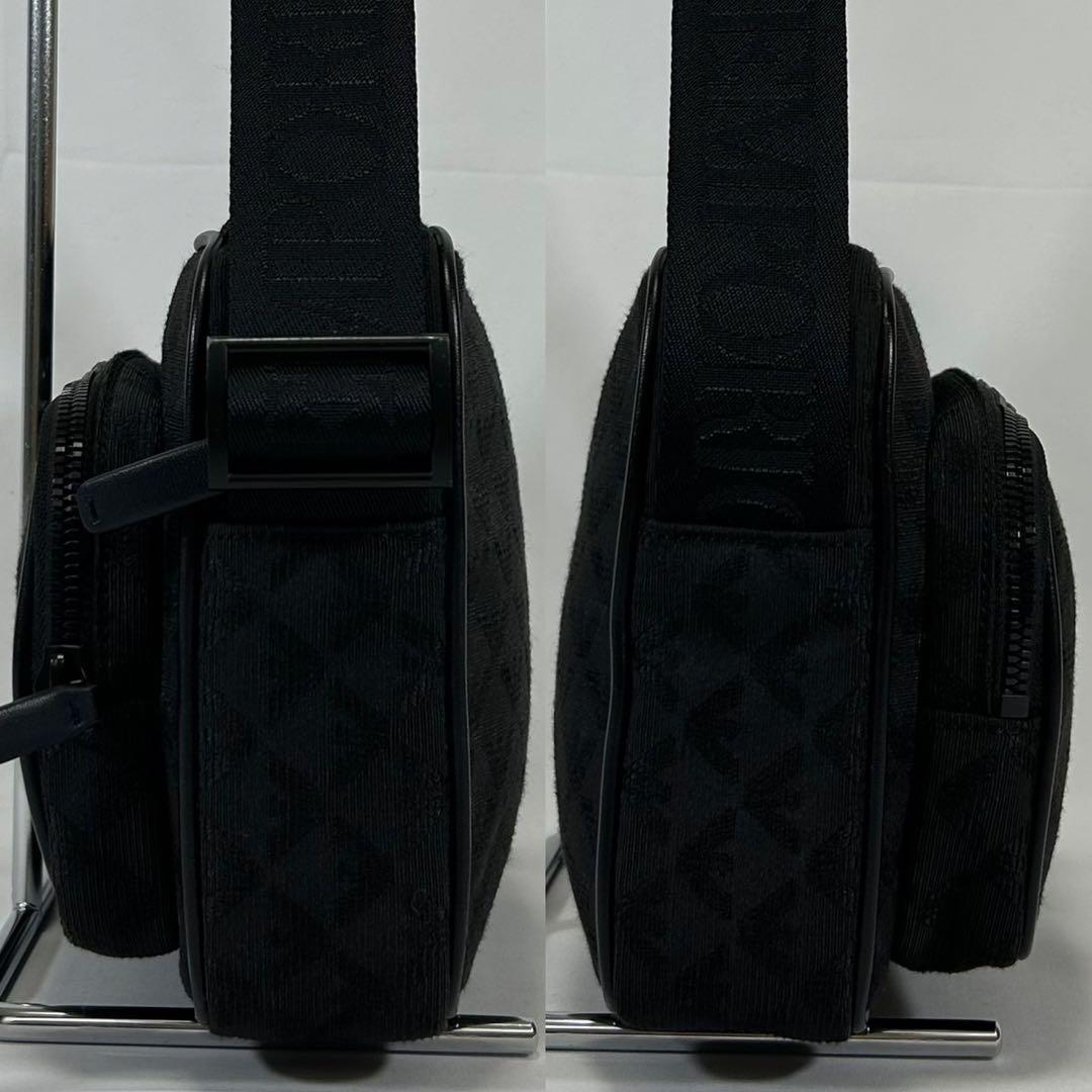 【極美品】エンポリオアルマーニ イーグルロゴ ショルダーバッグ ナイロン 黒