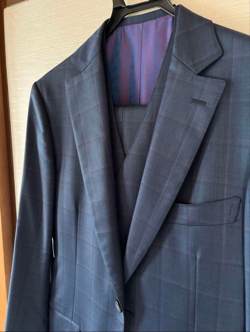 イタリア製エルメネジルドゼニアトラベラー英国製ドーメル 三揃スーツオールシーズン