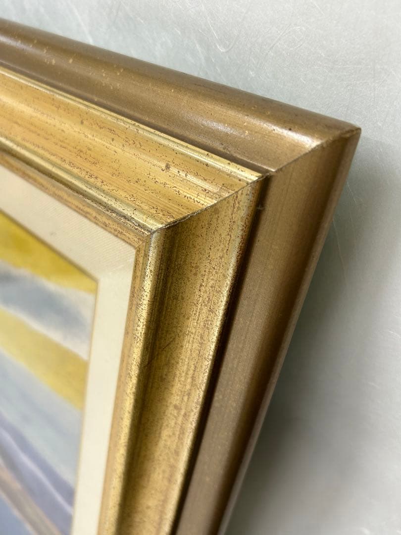 「浮かぶ島」　安達雅一　富士山　絵画　日本画　染色 工芸 作家