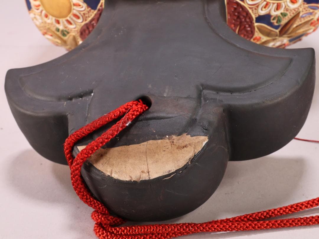 BK200　九谷焼　八幡窯　松鶴乃図　御小槌　金運　財運　開運　商売繁盛　置物