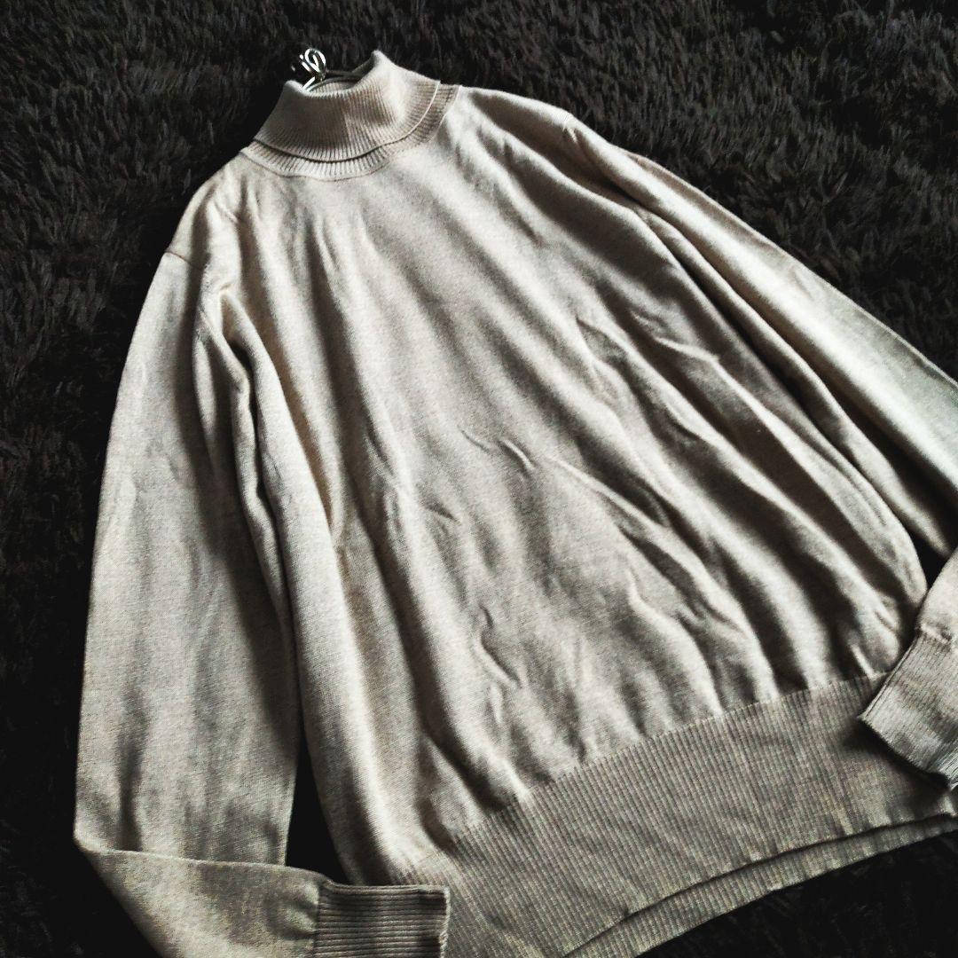 ジョンスメドレー セーター タートルネック ウール Lサイズ ハイゲージ 英国製