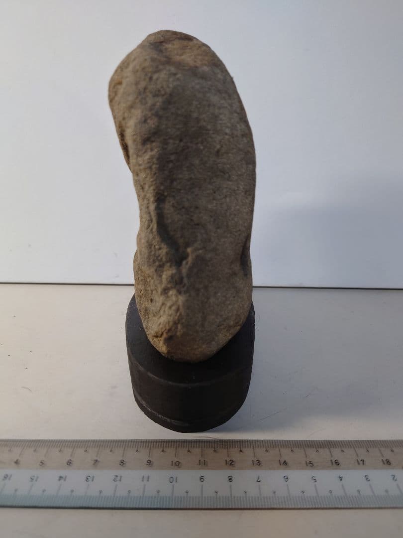 重信川馬蹄石　抽象画　水石 鑑賞石