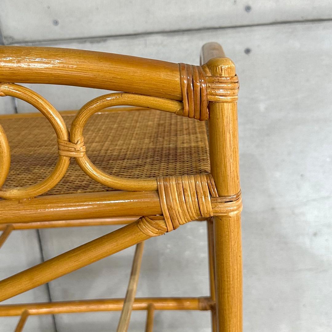 ⭐️即決価格⭐️ラタン 籐家具 5段チェスト　ランドリーラック キャスター付