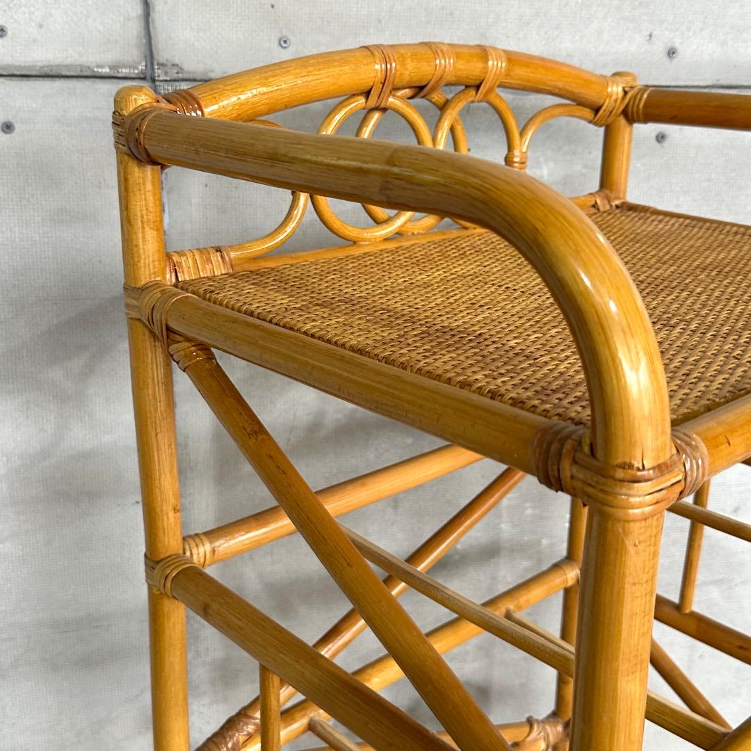 ⭐️即決価格⭐️ラタン 籐家具 5段チェスト　ランドリーラック キャスター付