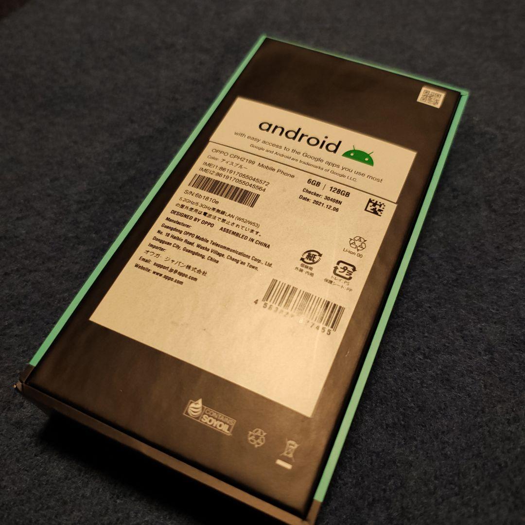 Oppo Reno5 A アイスブルー 本体