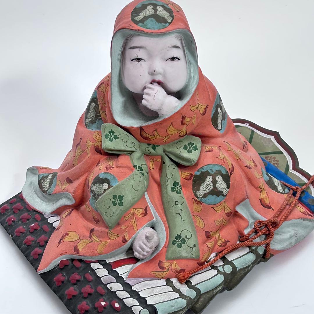 博多人形 佐藤明 八幡太郎義家（幼名：源太丸）童武者人形 五月人形 珍品