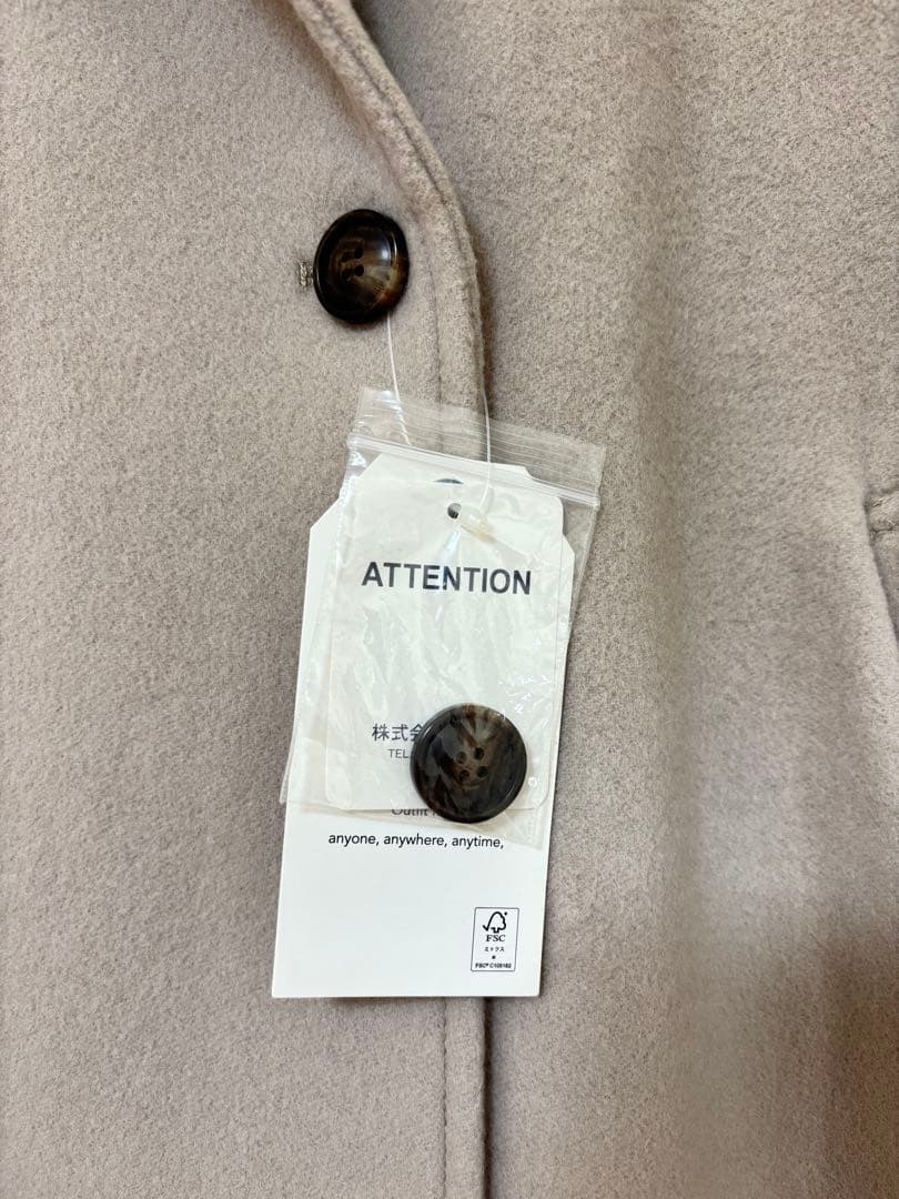 SHIPS any スタンド＆ダブル ウールコート　新品未使用タグ付き　38