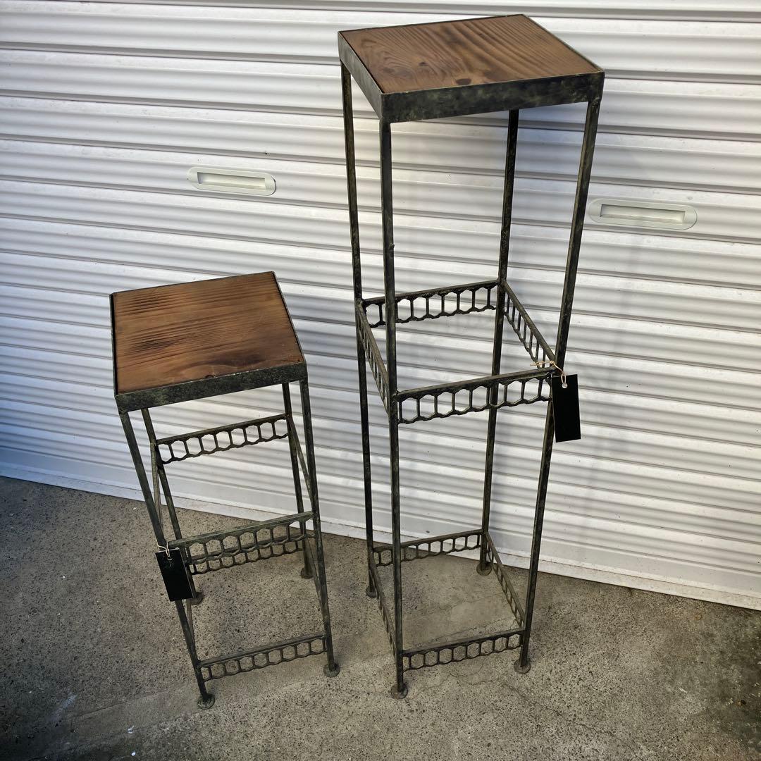 アンティーク調　花台　スタンドセット