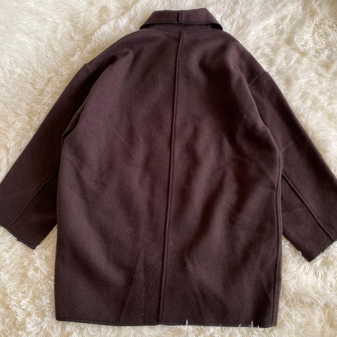 ガリャルダガランテ　リバーハーフコート　ブラウン　ガウンコート　パイピング　F